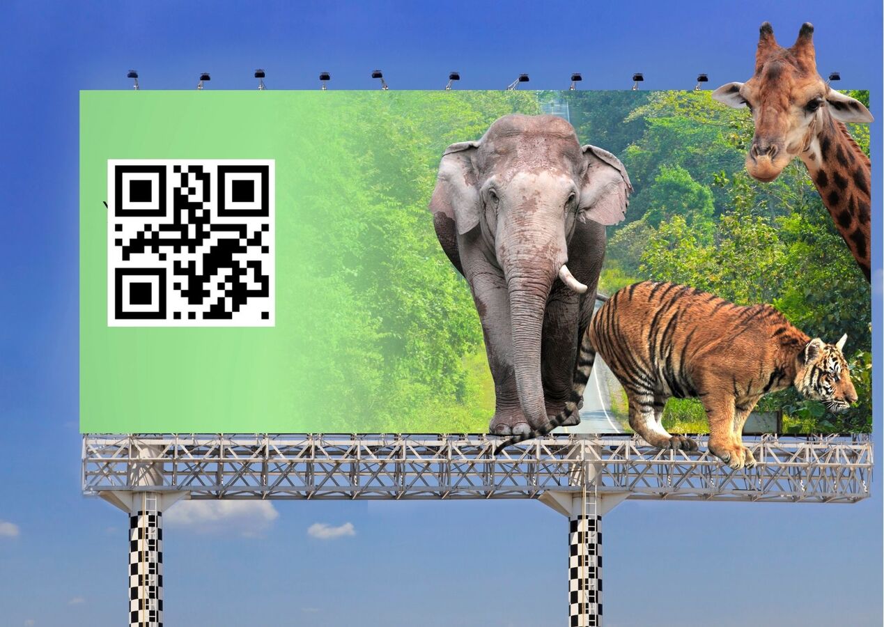 QR Code Billboard and Street Advertisements Supercode